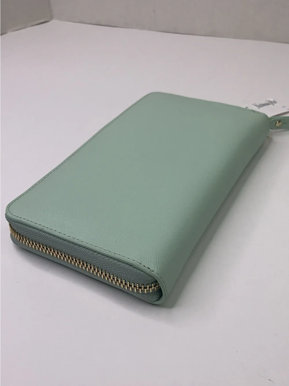 Neiman Marcus light green Saffiano Wallet